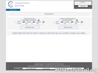 class-escrime.fr website preview