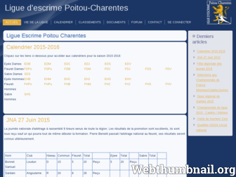 escrime-poitou-charentes.fr website preview