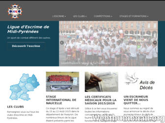 escrime-midipyrenees.com website preview