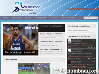 valdeurope-athletisme.fr website preview