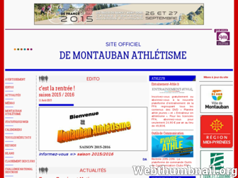 montauban.athle.com website preview