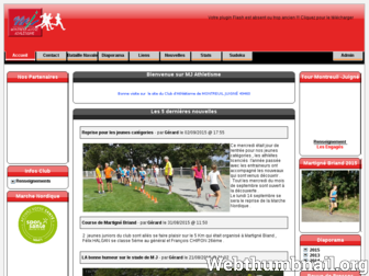 mjathletisme.fr website preview