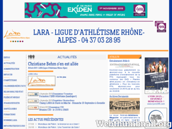 rhone-alpes.athle.com website preview