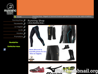 runningshop.fr website preview