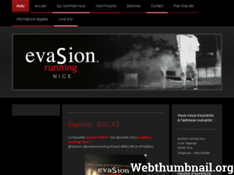 evasionrunning-nice.com website preview