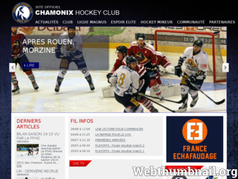 chamonixhockey.com website preview