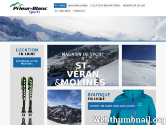 prieurblancsports.fr website preview