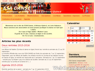 esadanse.fr website preview