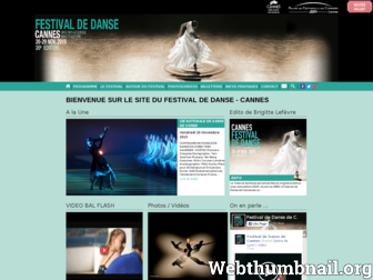 festivaldedanse-cannes.com website preview