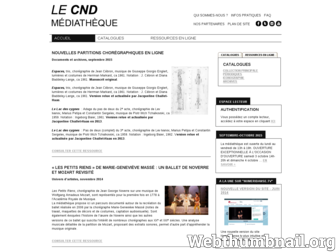 mediatheque.cnd.fr website preview