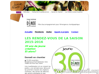 dansedense.fr website preview