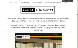 dansealacarte.com website preview