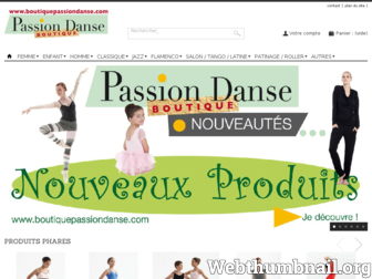 boutiquepassiondanse.com website preview