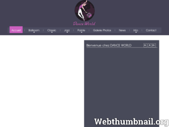 danceworld.be website preview