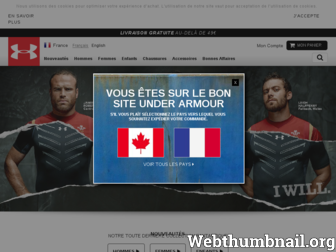 underarmour.fr website preview