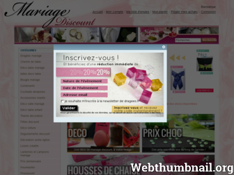 mariage-discount.fr website preview
