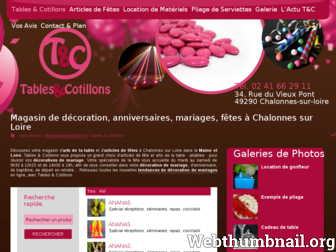 tablesetcotillons.fr website preview
