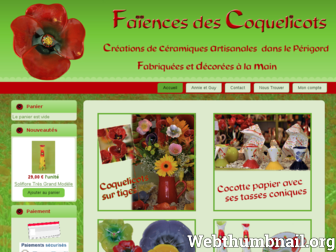 faiences-des-coquelicots.com website preview