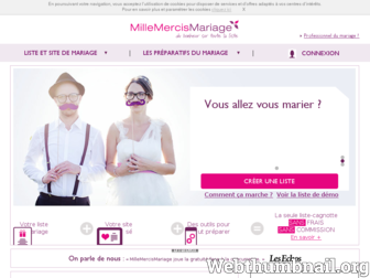 millemercismariage.com website preview