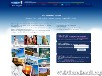 listes.bleu-voyages.fr website preview