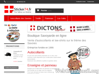 sticker74.fr website preview