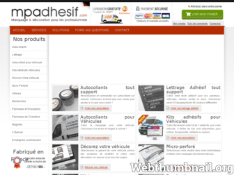 mpadhesif.com website preview