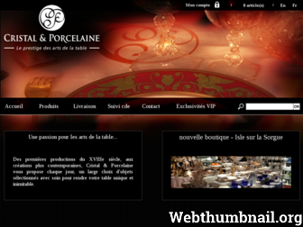 cristal-et-porcelaine.com website preview