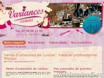 variances-culinaires.fr website preview