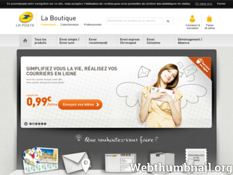 boutique.laposte.fr website preview
