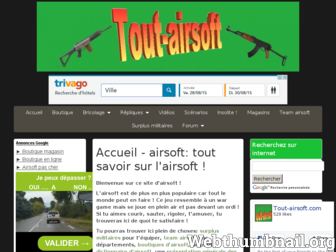 tout-airsoft.com website preview