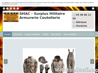 smac-armurerie-coutellerie.fr website preview