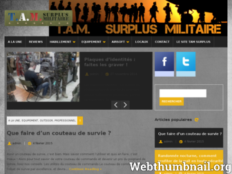 surplus-militaires.fr website preview