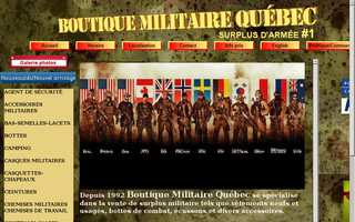 boutiquemilitairequebec.com website preview