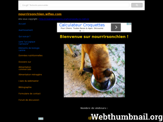 nourrirsonchien.wifeo.com website preview