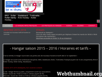 lehangar-skatepark.com website preview