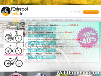 lentrepotduvelo.fr website preview