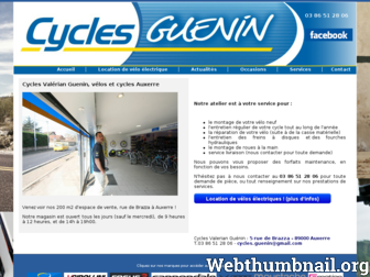 cycles-guenin.fr website preview