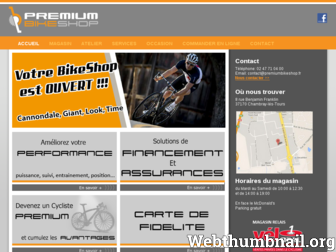 premiumbikeshop.fr website preview