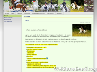 saubrigues-equitation.ffe.com website preview