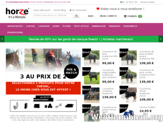 horze.fr website preview