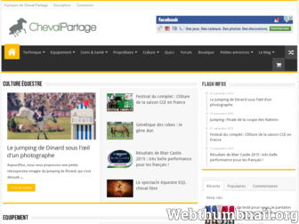 cheval-partage.net website preview