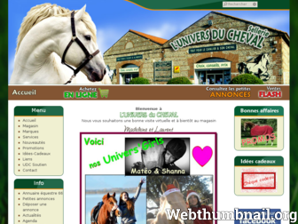 luniversducheval.fr website preview