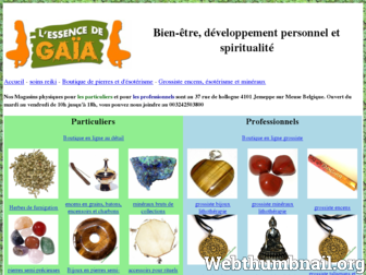 essencedegaia.be website preview