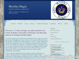 mystikamagie.com website preview
