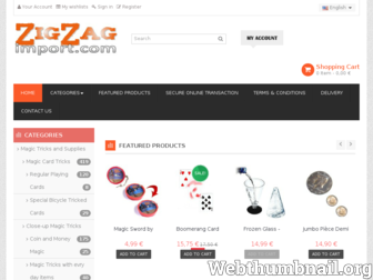zigzag-import.com website preview