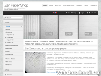 zenpapershop.com website preview