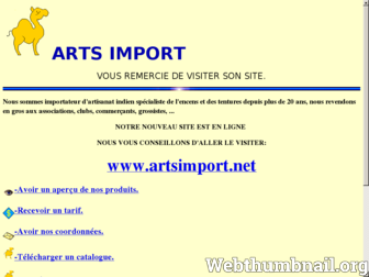 artsimport.com website preview