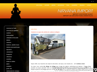 nirvana-import.be website preview