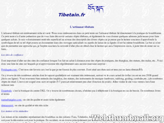 artisanat.tibetain.fr website preview