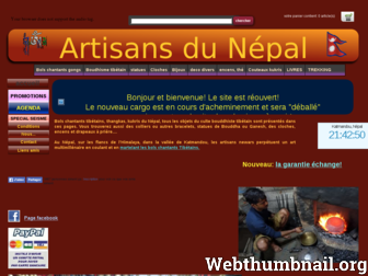 artisans-du-nepal.com website preview